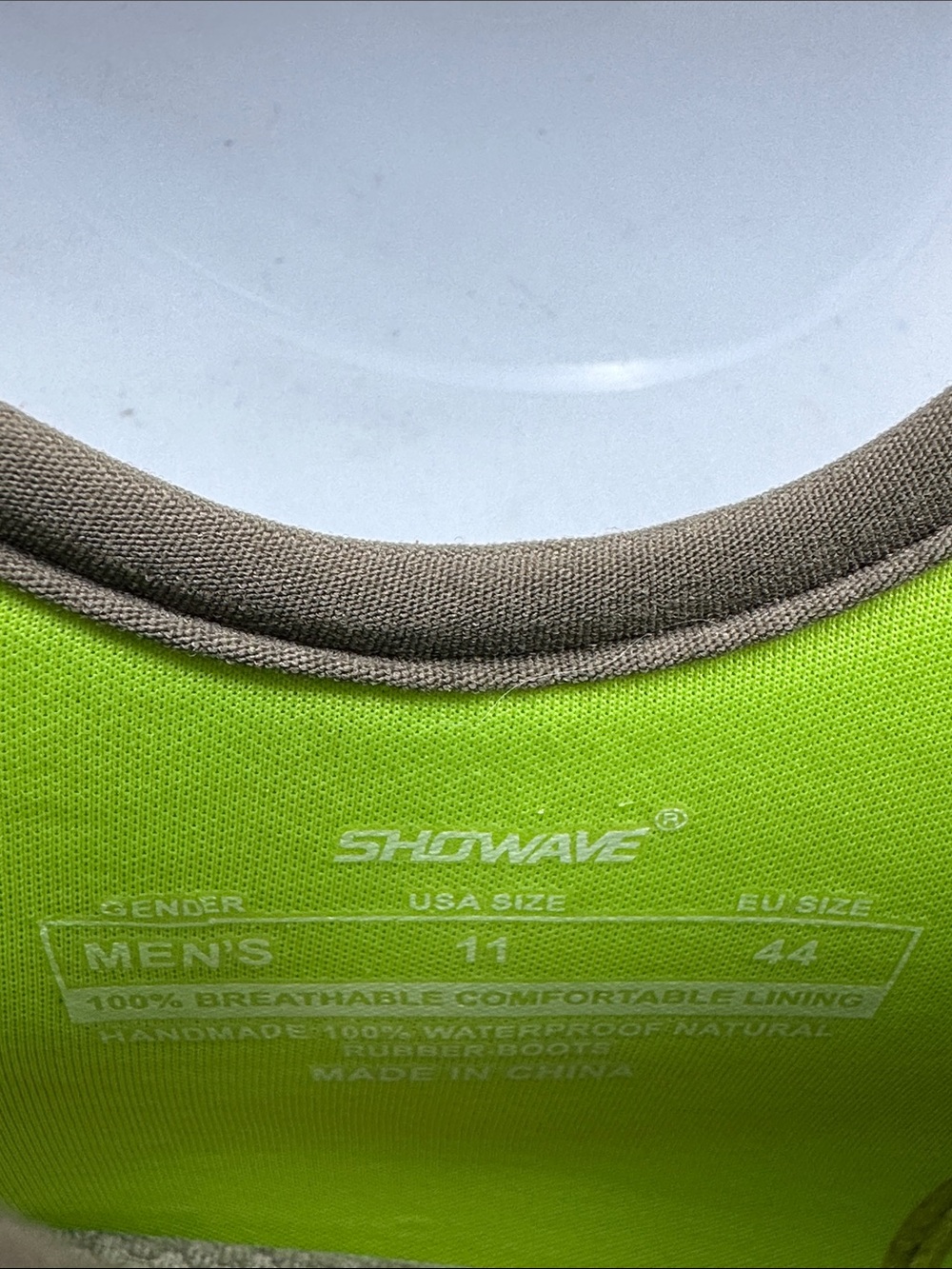 Showave Men's Camo Slip On Rain & Snow Boots Size 11 Green Black NEW - Picture 7 of 8